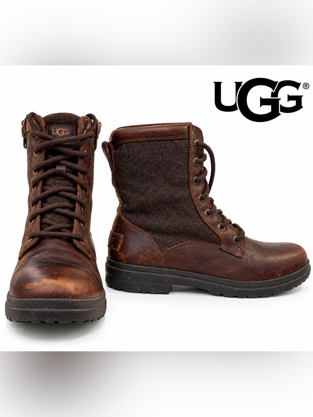 UGG Women's Kesey Dark Brown Lace-Up Boots